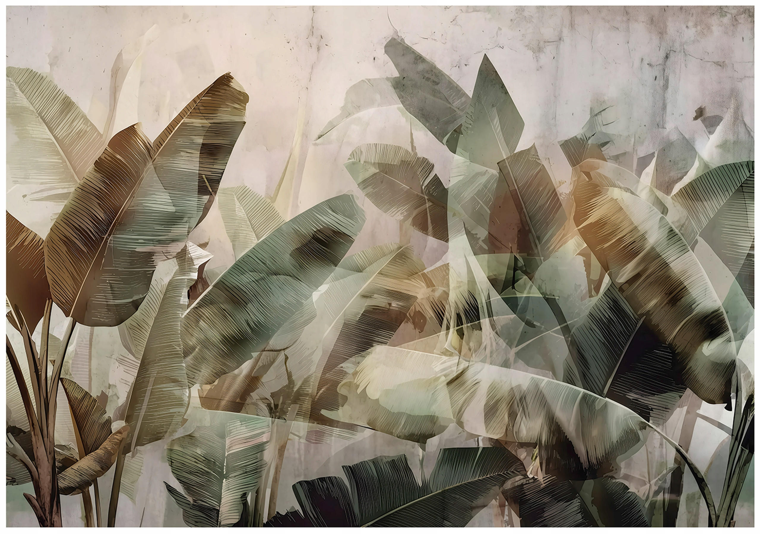 FOTOTAPETE Blätter Dschungel Grün 150x105 cm - Multicolor, Papier (150/105cm) - Wallarena