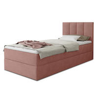 BOXBETT Star Mini - 120x200 - Pink (Kronos 29, Velvet) - Pink/Schwarz, Holz/Holzwerkstoff (120/200cm) - Sofnet
