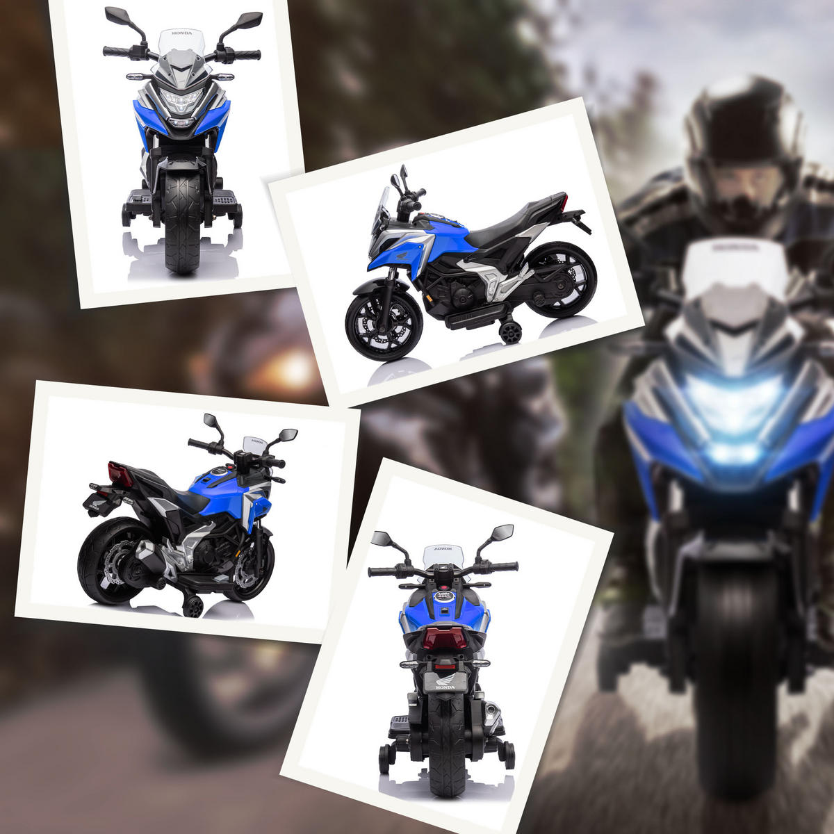 ELEKTRO-MOTORRAD DE-13123 Stützräder Blau - Blau, Kunststoff (107/46/75cm) - ComfortXL