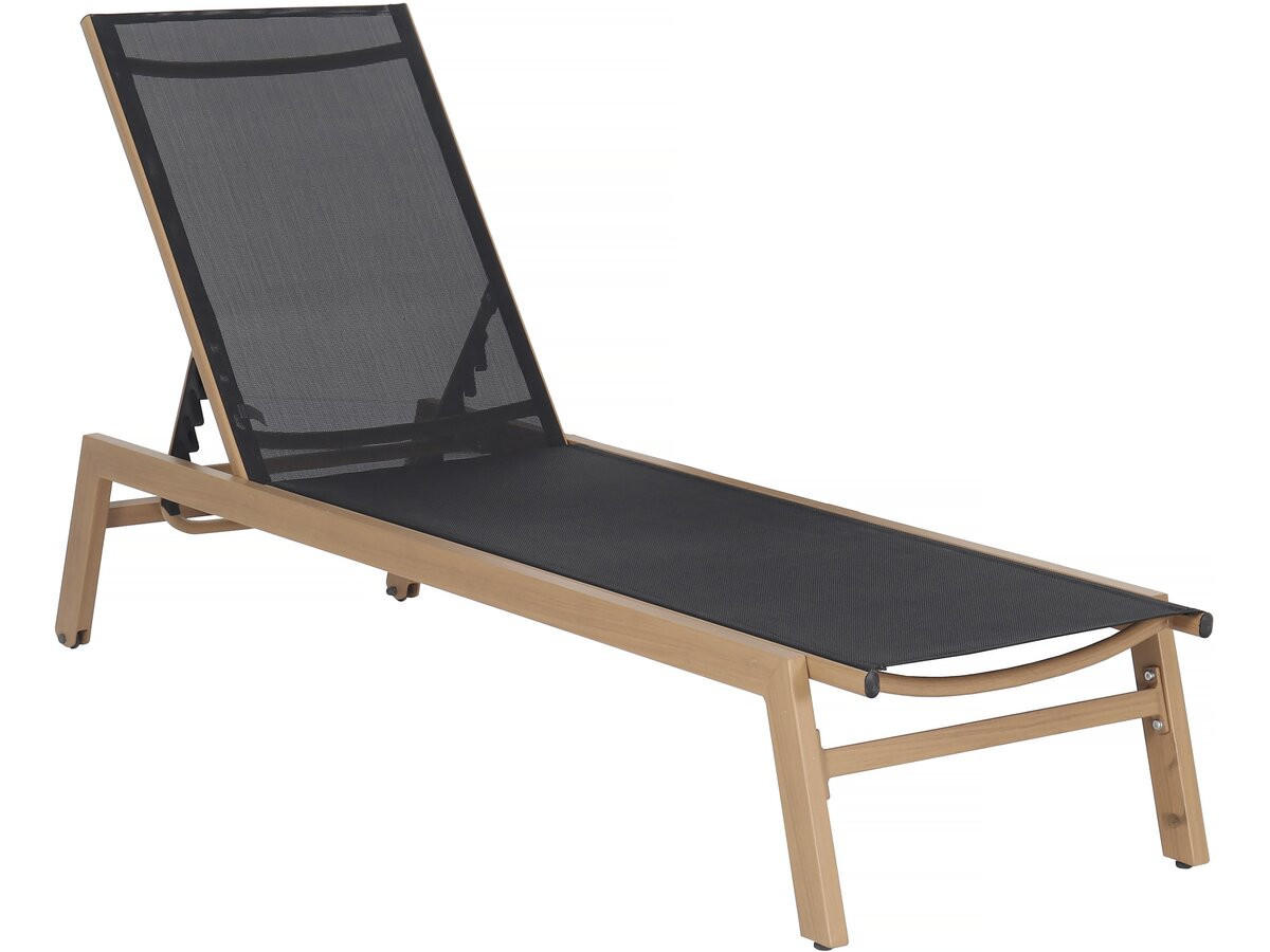 SONNENLIEGE elysia Schwarz - Schwarz, Metall (55/91/163cm) - Habitat Garten