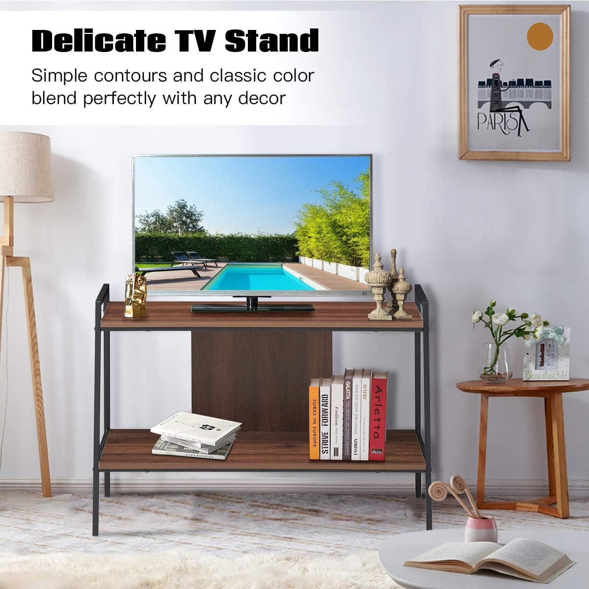 TV-REGAL Braun - Braun, Holz (43/60/89cm) - COSTWAY