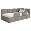 JUGENDBETT Cloudy rechts mit Rausfallschutz Bouclé Grau - Grau, Kunststoff/Textil (90/200cm) - Selsey