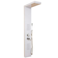 DUSCHPANEEL mit Regendusche CASCATA – Weiß - Weiß, Metall (20/142/50.5cm) - Home Deluxe