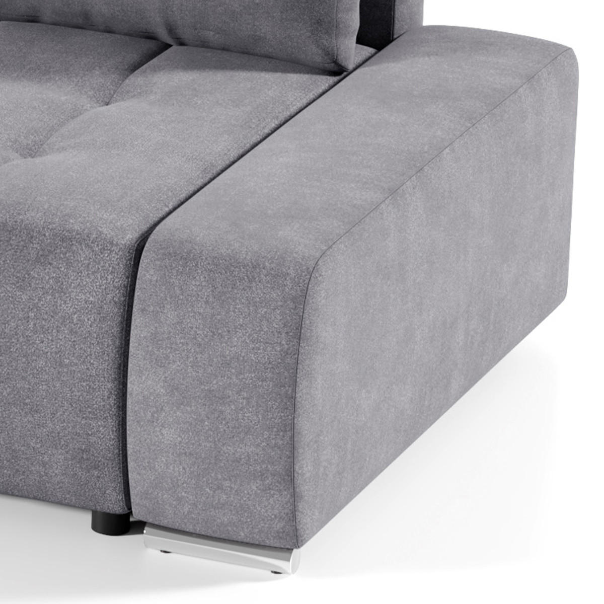 ECKSOFA Jonas 4 Sitzplätze Grau - Grau, Holzwerkstoff (265/185cm) - Petits-meubles