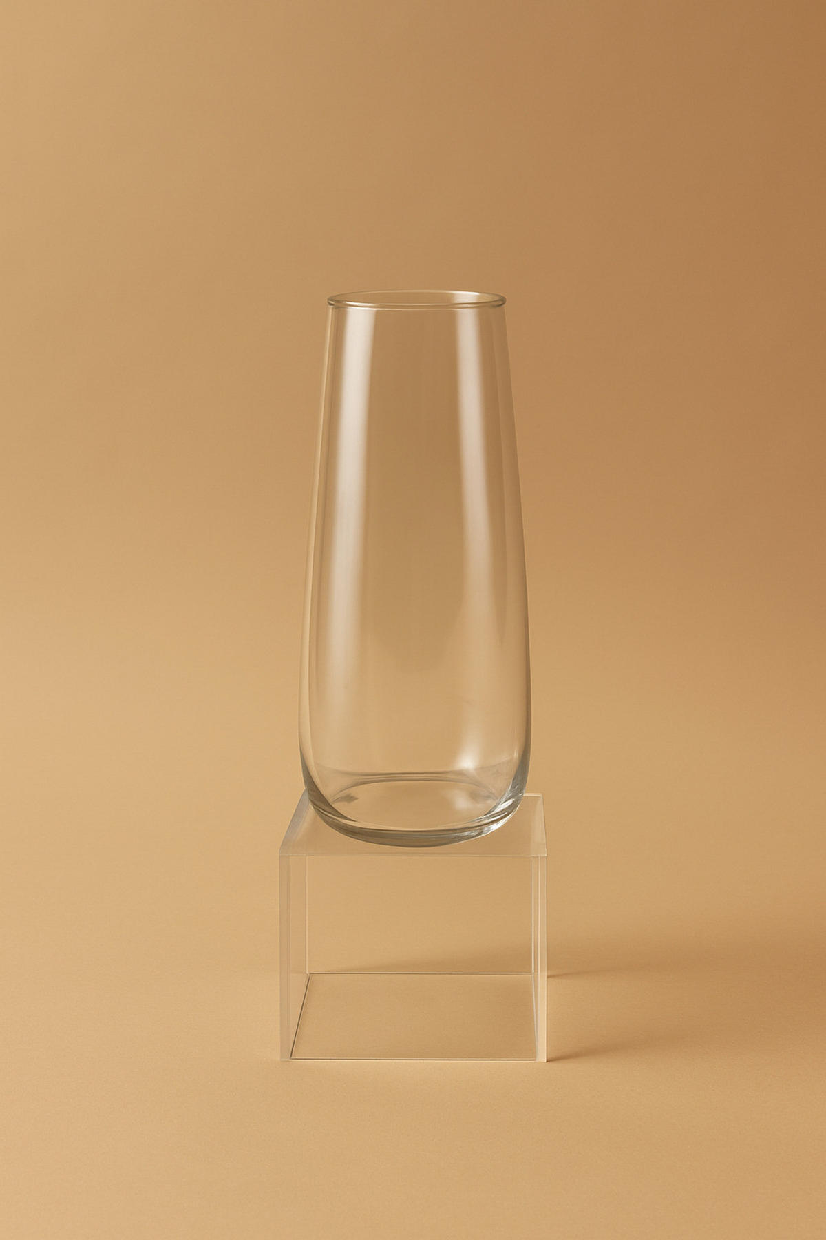 VASE Serenite Transparent 9x7xh22 cm Glas - Transparent, Glas (22cm) - Mondex