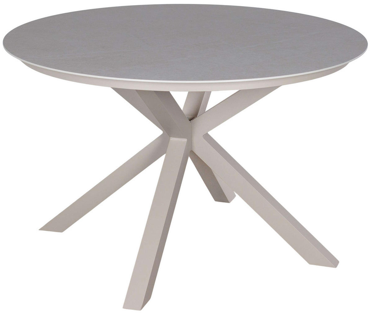 GARTENMÖBELSET Sevilla & Malaga - Beige/Grau, Metall - Mr. Deko
