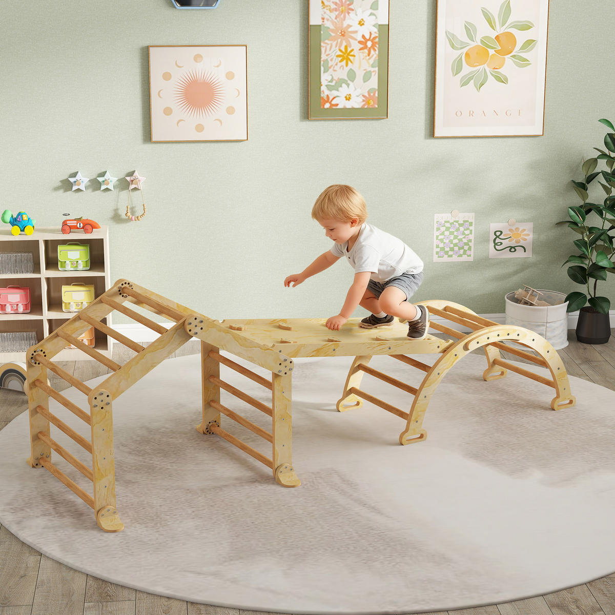 INDOOR-KLETTERGERÜST Ada Naturholz Holz - Hellbraun, Holz (100/48/52.5cm) - Jamb