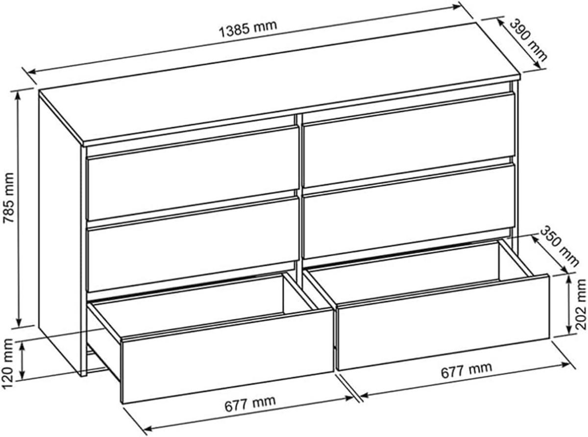 KOMMODE 140 Anthracite 138,5x39x78,5 cm - Anthrazit, Holzwerkstoff (138.5/78.5/39cm) - Mobelsta