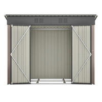 GARTENSCHUPPEN 8x4 FT, braun, mit Metallgrundlage - Braun, Metall (243/182/122cm) - Kaket