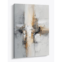 LEINWANDBILD 50x70 cm abstrakte Kunst Bild Wohnzimmer - Beige, Textil (50/70cm) - artissimo