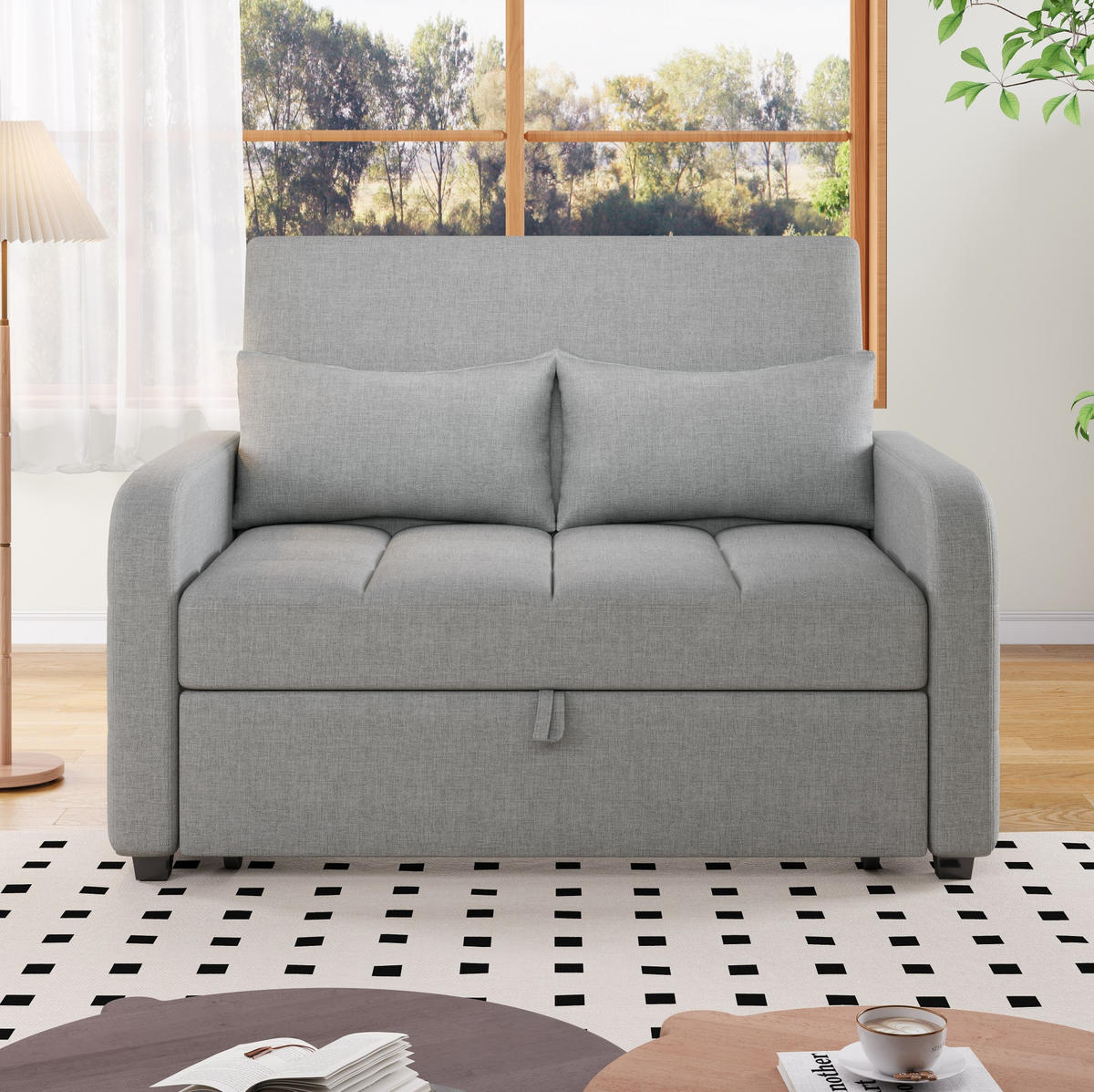 SCHLAFSESSEL 127/75/94 cm mit Liegefläche 110/180 cm – 3-fach verstellbar - Grau, Kunststoff (127/94/75cm) - BEAOK