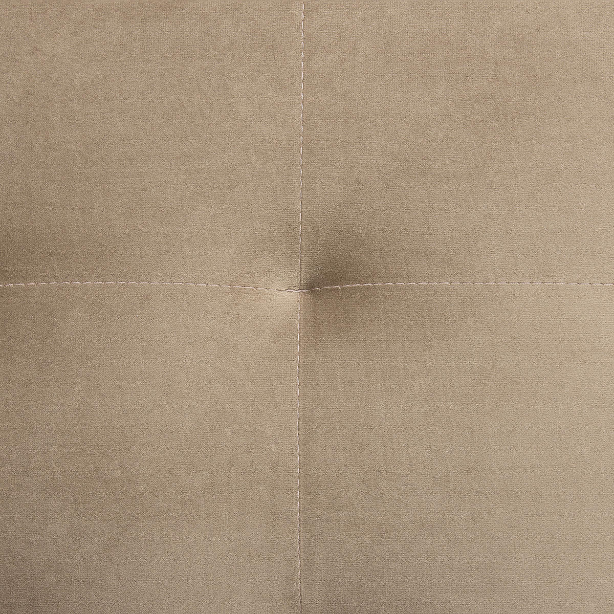 SCHLAFSOFA rechtsseitig mit Ottomane Samtstoff Sandbeige Aberdeen - Beige, Textil (267/168cm) - Beliani