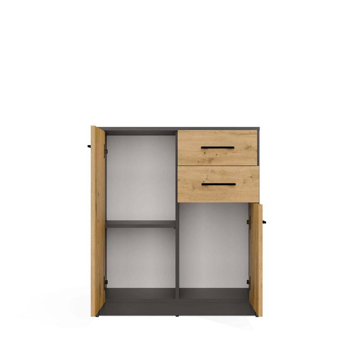 KOMMODE Anthrazit, Artisan 74/85/35 - Anthrazit, Holzwerkstoff (74/85/35cm) - RAUMHIRSCH FURNITURE