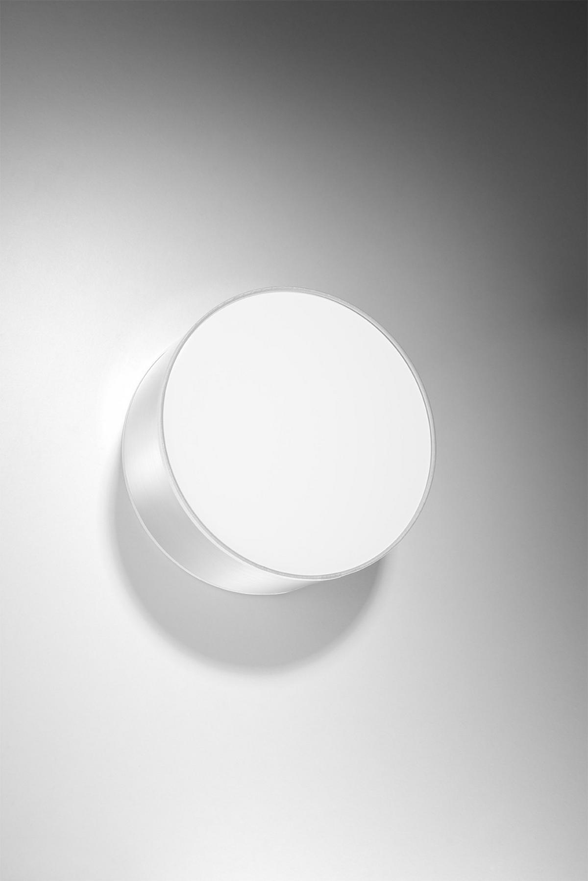 WANDLEUCHTE Spot rund Weiß Stahl PVC - Weiß, Metall (25/12/25cm) - Sollux Lighting