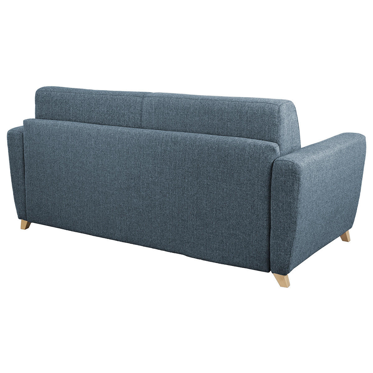 SCHLAFSOFA Skandinavisch Blau Holz GRAHAM - Blau, Textil (100/88/195cm) - Miliboo