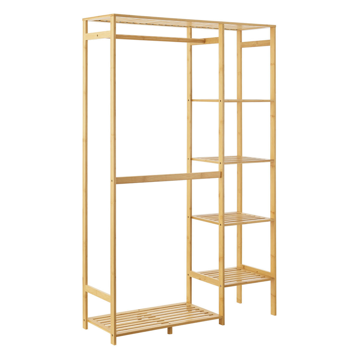 GARDEROBENSTÄNDER Eurajoki - Naturfarben, Holz (90/145/30cm) - [en.casa]