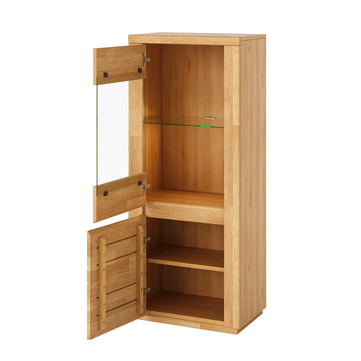 VITRINE Viborg - Buchefarben, Holz (35/48/140cm) - kiki design
