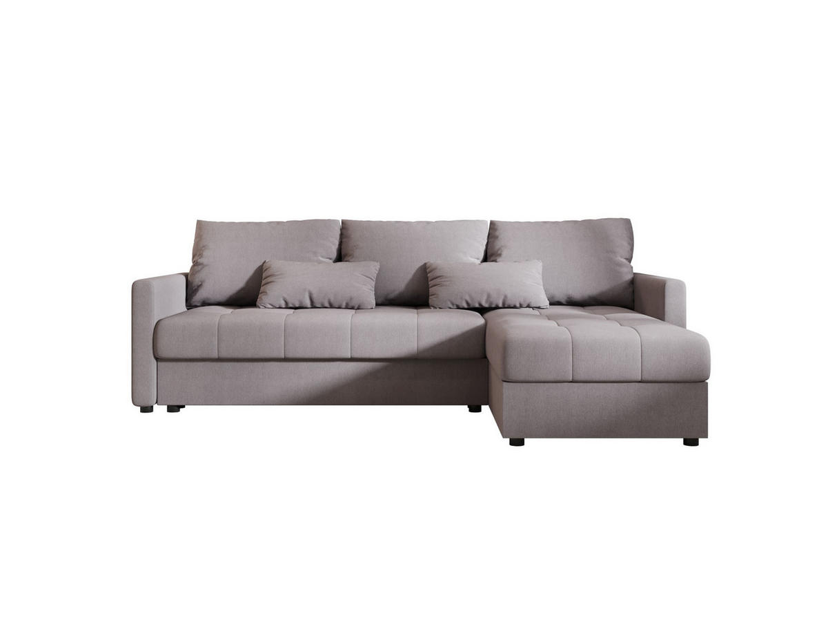 ECKSOFA MOS L BIS Cosmic 160 Rechts mit Schlaffunktion - Grau, Textil (220/143cm) - Bedante
