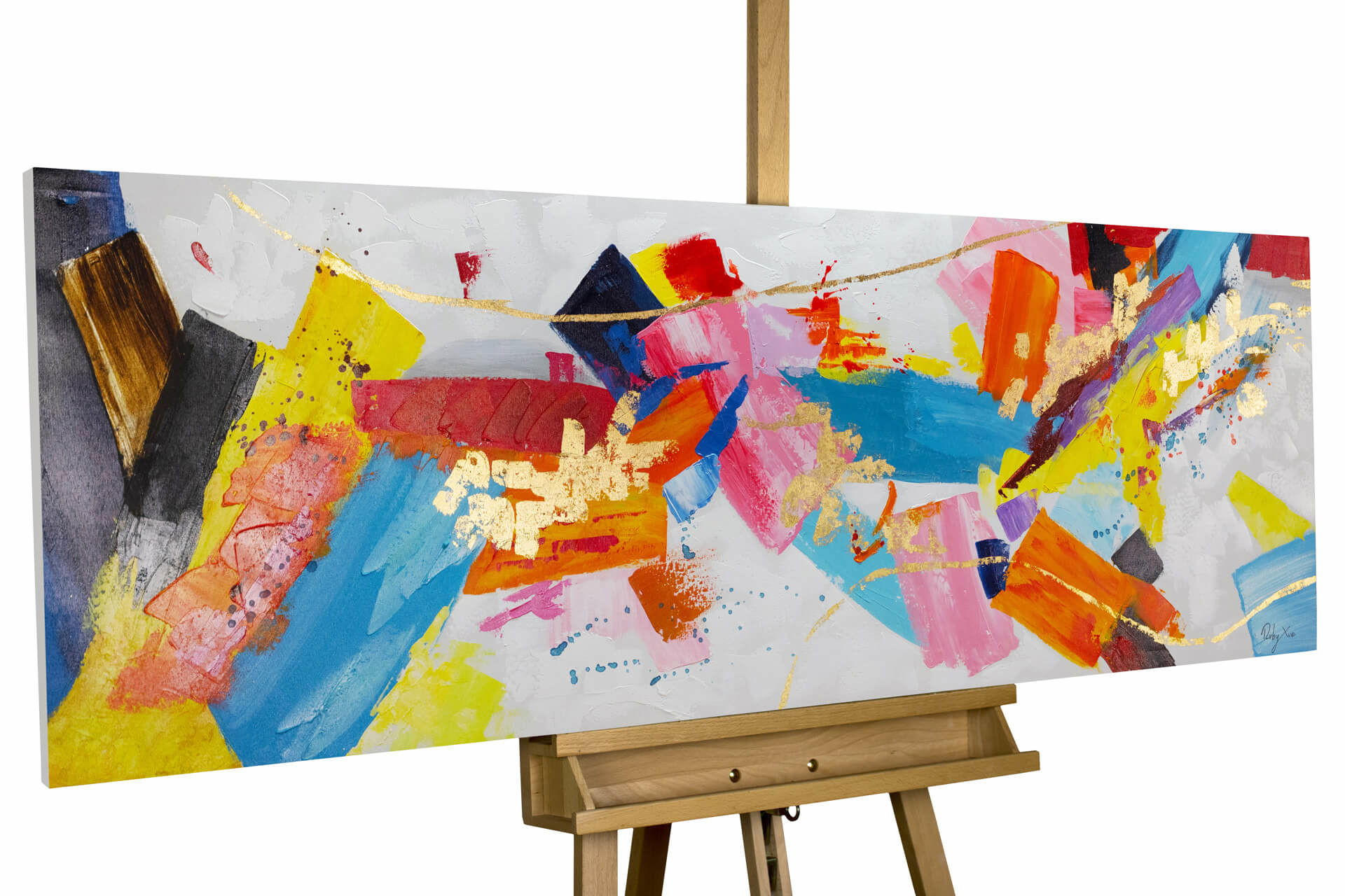 ÖLGEMÄLDE 150/50 cm - Multicolor, Holz/Textil (2.04/50cm) - KUNSTLOFT