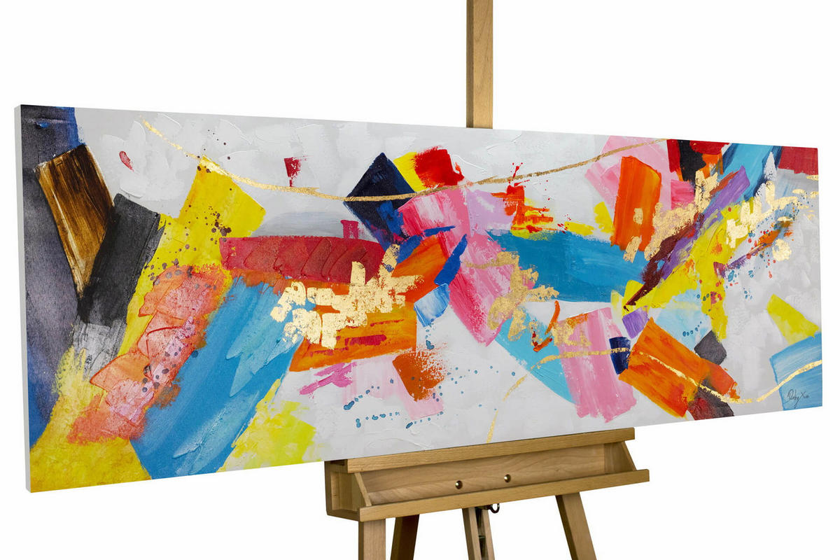 ÖLGEMÄLDE 150/50 cm - Multicolor, Holz/Textil (150/50cm) - KUNSTLOFT
