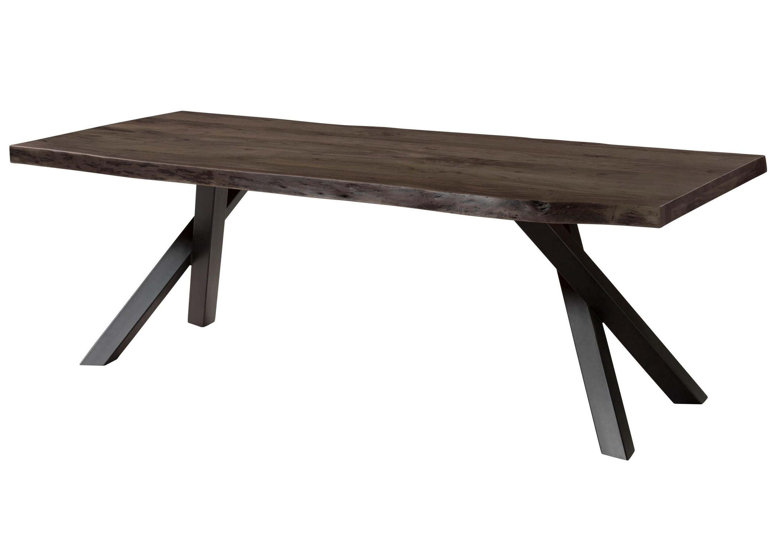 BAUMTISCH Akazie 220x100x76 grau lackiert / A-Gestell anthrazit matt FREEFORM 5 - Anthrazit/Grau, Holz (220/100/76cm) - Massivmoebel24
