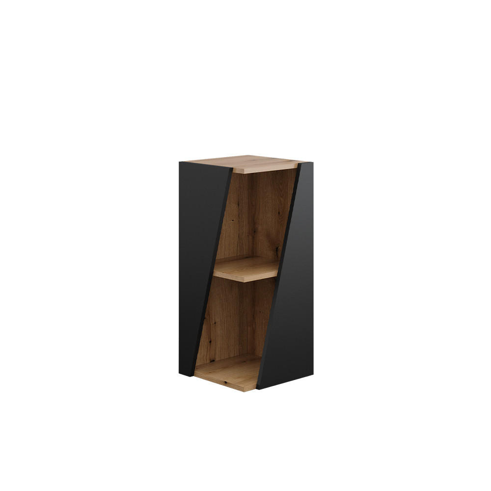 MIDISKÅP Benno antracit 31.6x70.5 cm med öppna hyllor 70.5/31.6/31.6 cm