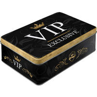 VORRATSDOSE flach Achtung VIP Exclusive - Multicolor, Metall (23/7/16cm) - Nostalgic-Art