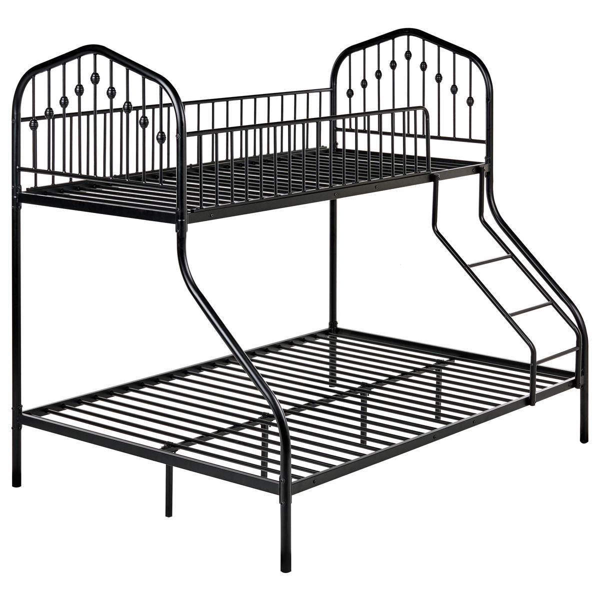 HOCHBETT 90-140/200 cm Schwarz Chamonix - Schwarz, Metall (140/200cm) - Beliani