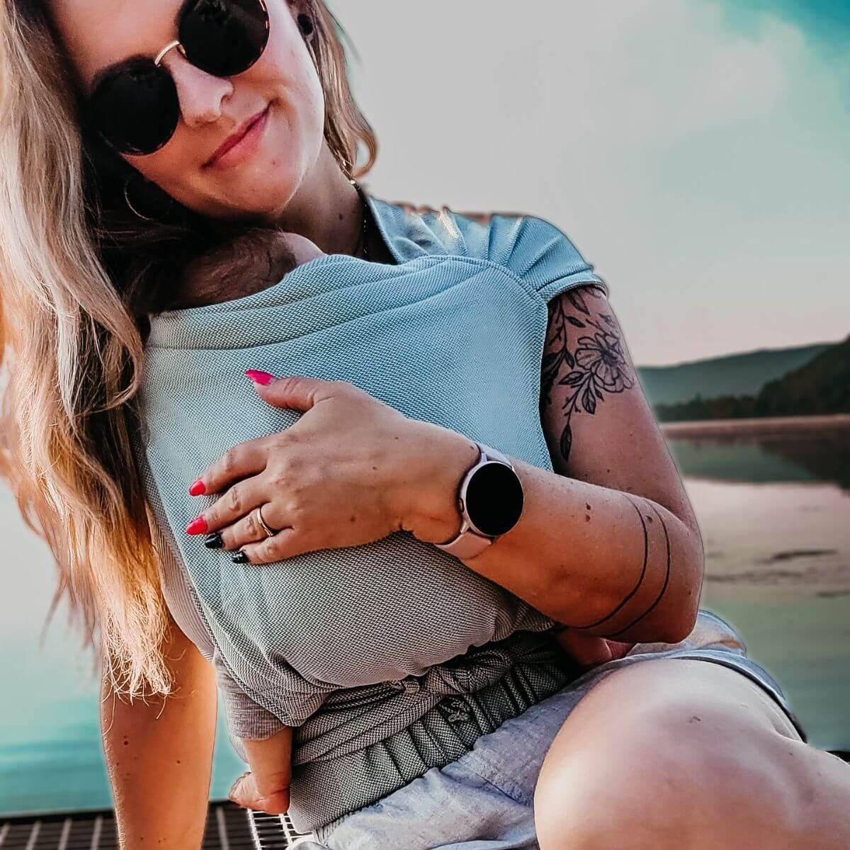 BABYTRAGE Hop-Tye Advanced - Hellgrün, Textil (26.5/7.2/38.5cm) - Hoppediz