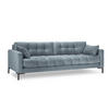 SOFA Mamaia aus Samt hellblau 4 Sitzplätze - Hellblau, Textil (92/75/217cm) - Micadoni