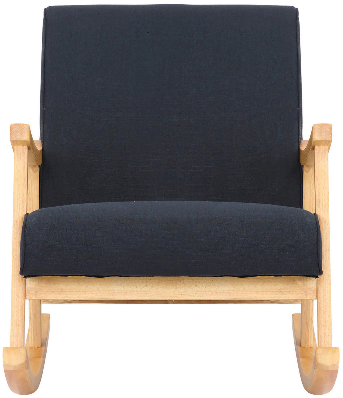 SCHAUKELSTUHL Stoff schwarz - Schwarz, Holz/Textil (67/82/92cm) - CLP