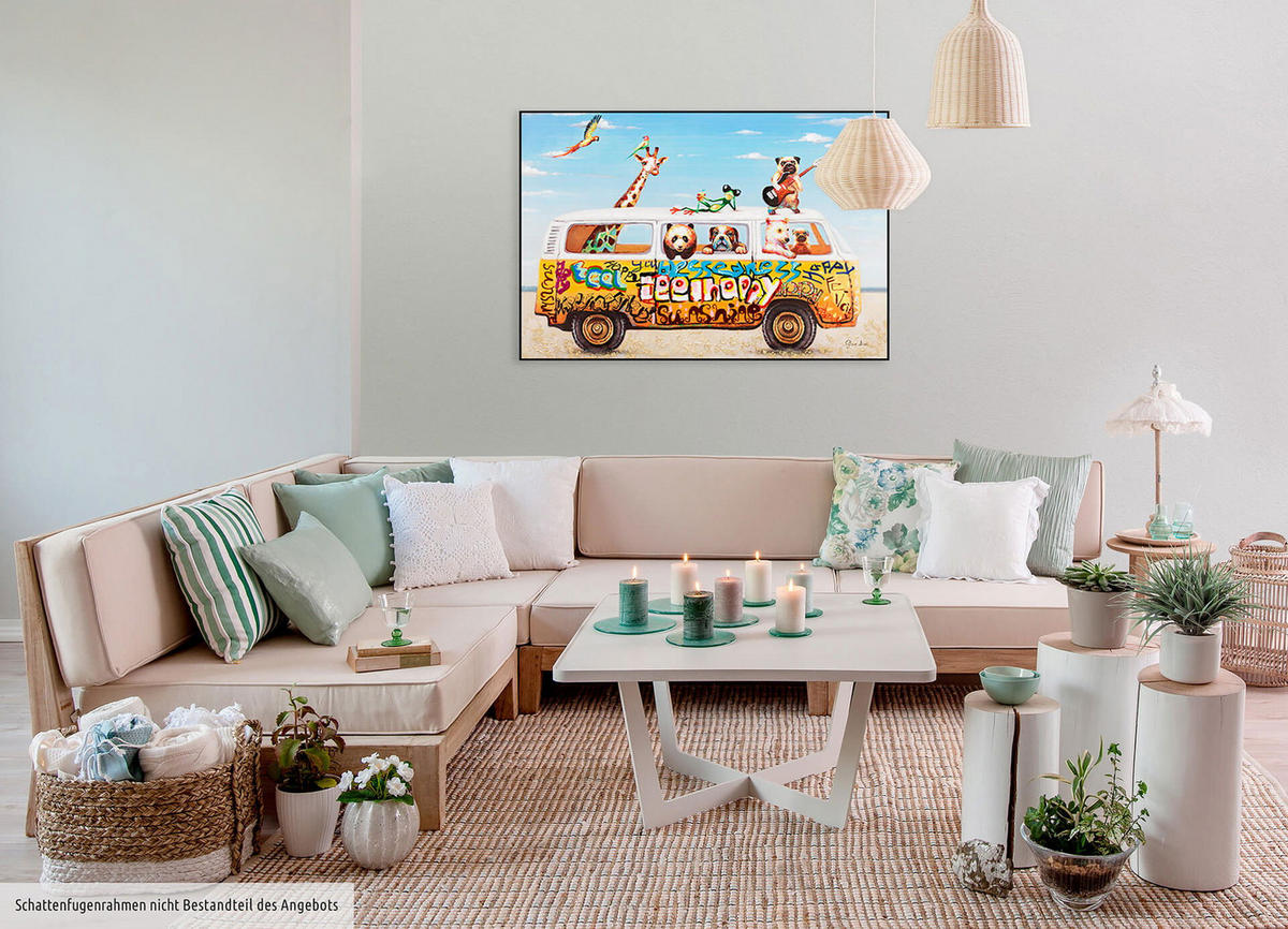 ÖLGEMÄLDE 100/70 cm - Multicolor, Holz/Textil (1.82/70cm) - KUNSTLOFT