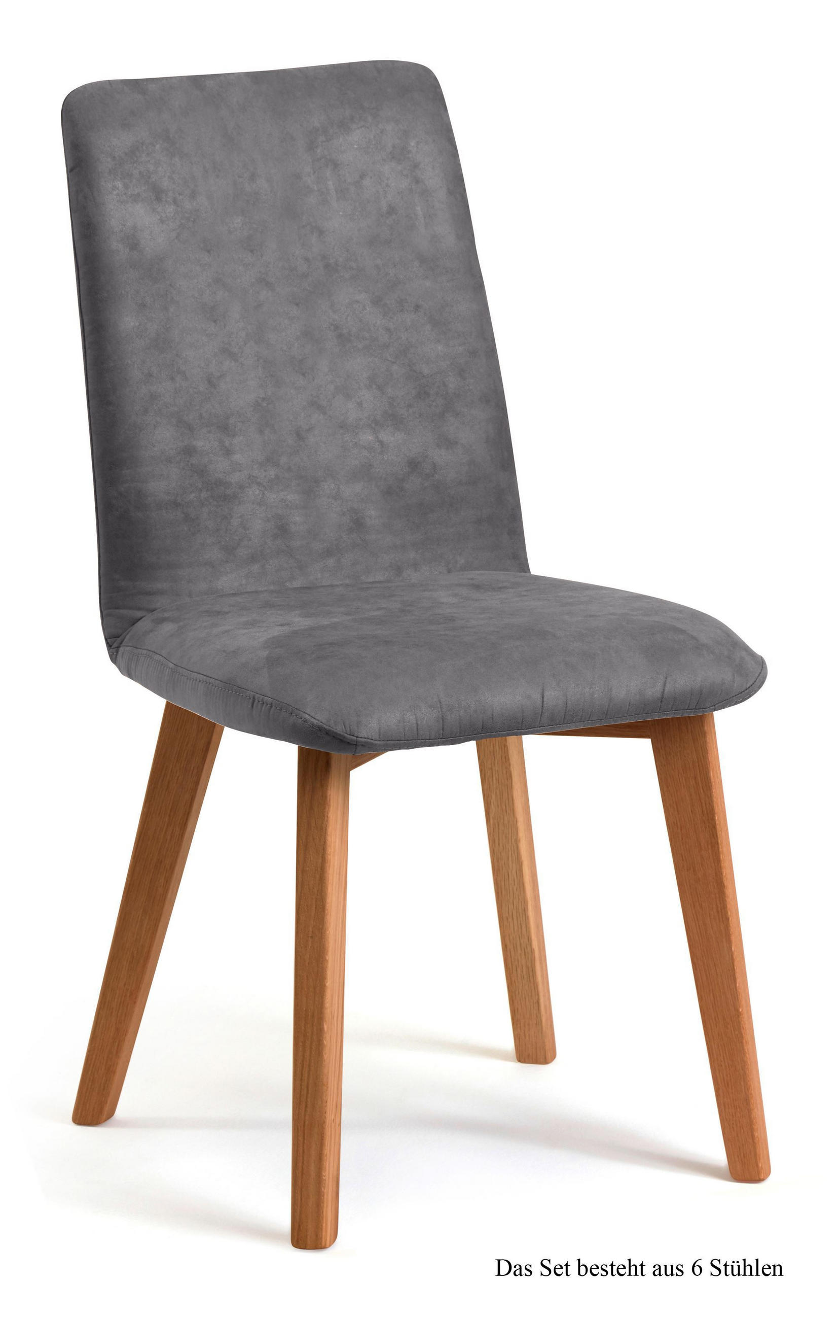 ESSZIMMERSTUHL (6er-Set) Darci 47x92x60 Eiche geölt/Grau - Eichefarben/Grau, Kunststoff (60/92/47cm) - 58aufmkessel