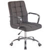 DREHSTUHL Stoff dunkelgrau - Chromfarben/Dunkelgrau, Textil/Metall (56/94/62cm) - CLP