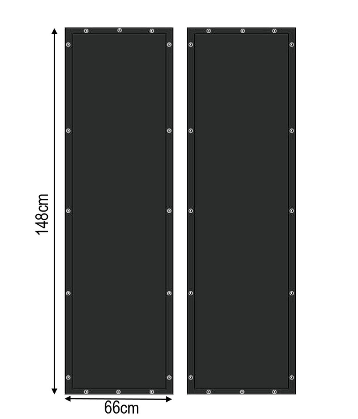 WETTERSCHUTZ Seitlich für Kaminholzregal 70/185 cm Schwarz - Schwarz, Textil (70/185/1cm) - QUICK STAR