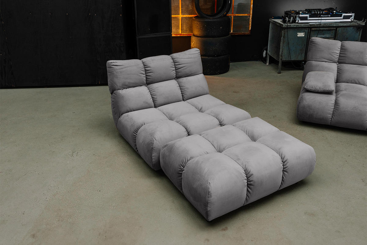 DREHSESSEL VIVIEN Steingrau Velvet Drehbar (360°) - Schwarz/Grau, Kunststoff/Textil (112/85/108cm) - KAWOLA