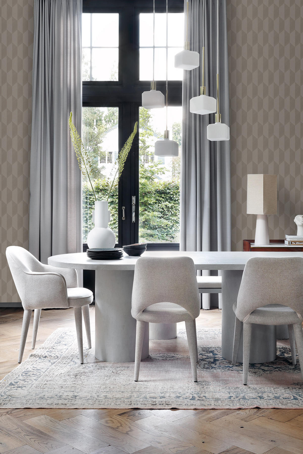 TAPETE 3D Muster 50 x 900 cm - Braun, Papier (50/900cm) - Origin Wallcoverings
