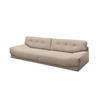 SOFA MOZZA Beige Webstoff - Beige/Schwarz, Kunststoff/Textil (298/83/123cm) - KAWOLA
