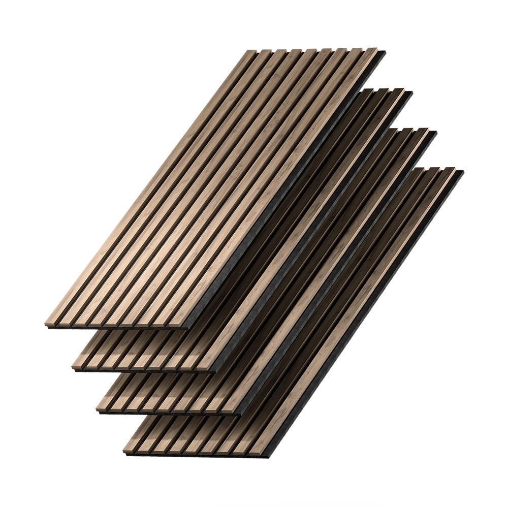 STĚNOVÉ PANELY Akustikpaneel Ořech - barva vlašského ořechu, kompozitní dřevo (120/40/1.8cm) - Vicco