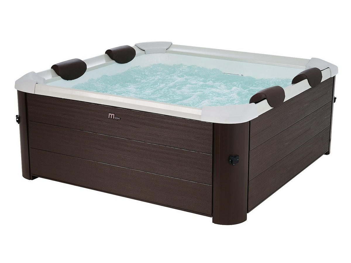 HALBFESTER Whirlpool - 6 Personen - Plastik - Braun - - Braun, Kunststoff (160/65/160cm) - Mspa