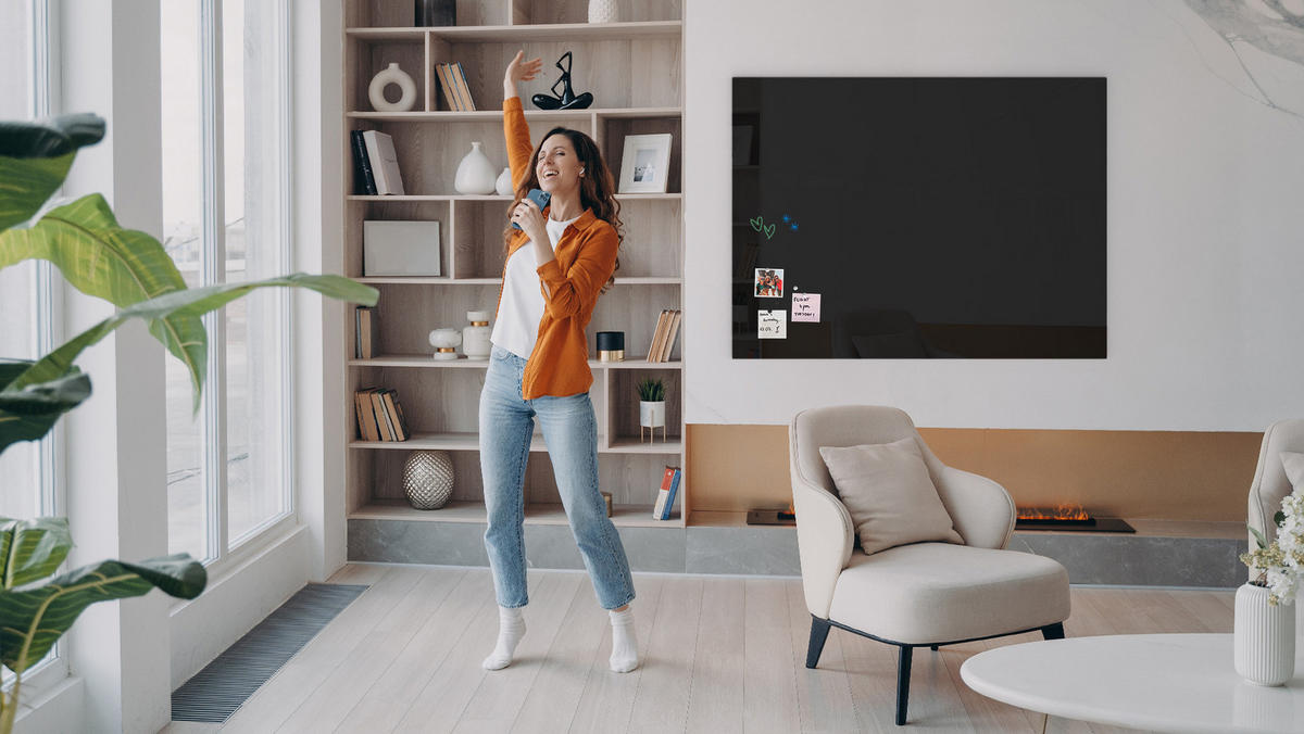 GLASBOARD Schwarz 120x90cm - Schwarz, Glas (120/90/0.7cm) - ALLboards