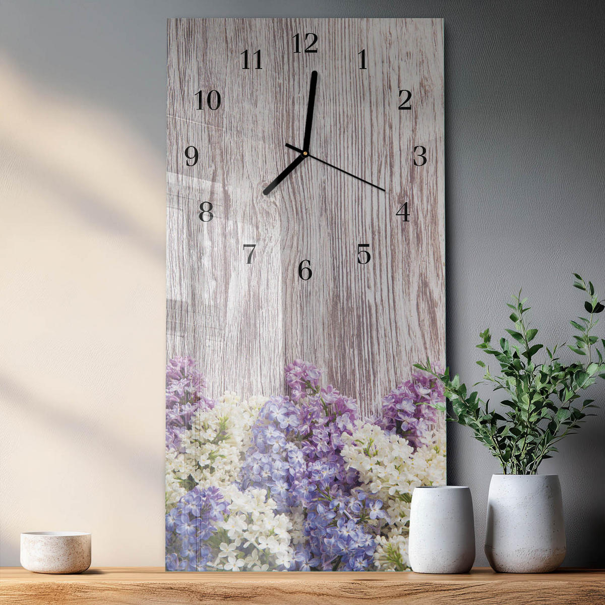 WANDUHR 60x30 cm - Abstraktion - Multicolor, Glas (30/60/0.4cm) - TULUP