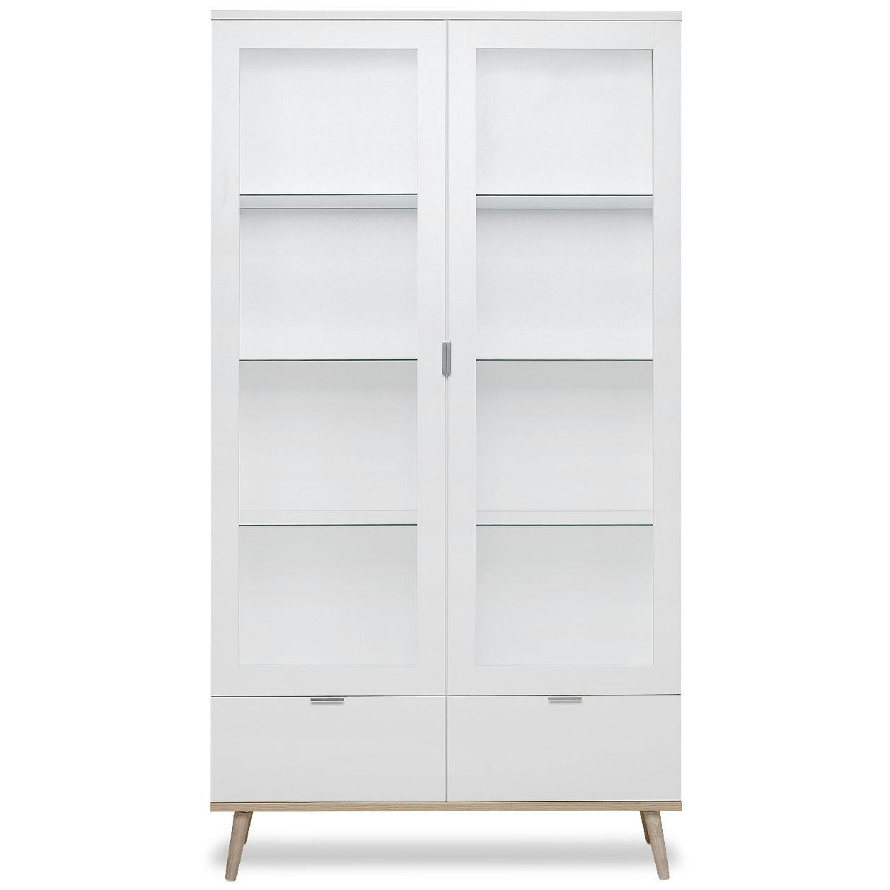 VITRINE Göteborg 40/100/186 cm - Weiß, Holzwerkstoff (100/186/40cm) - Finori GmbH