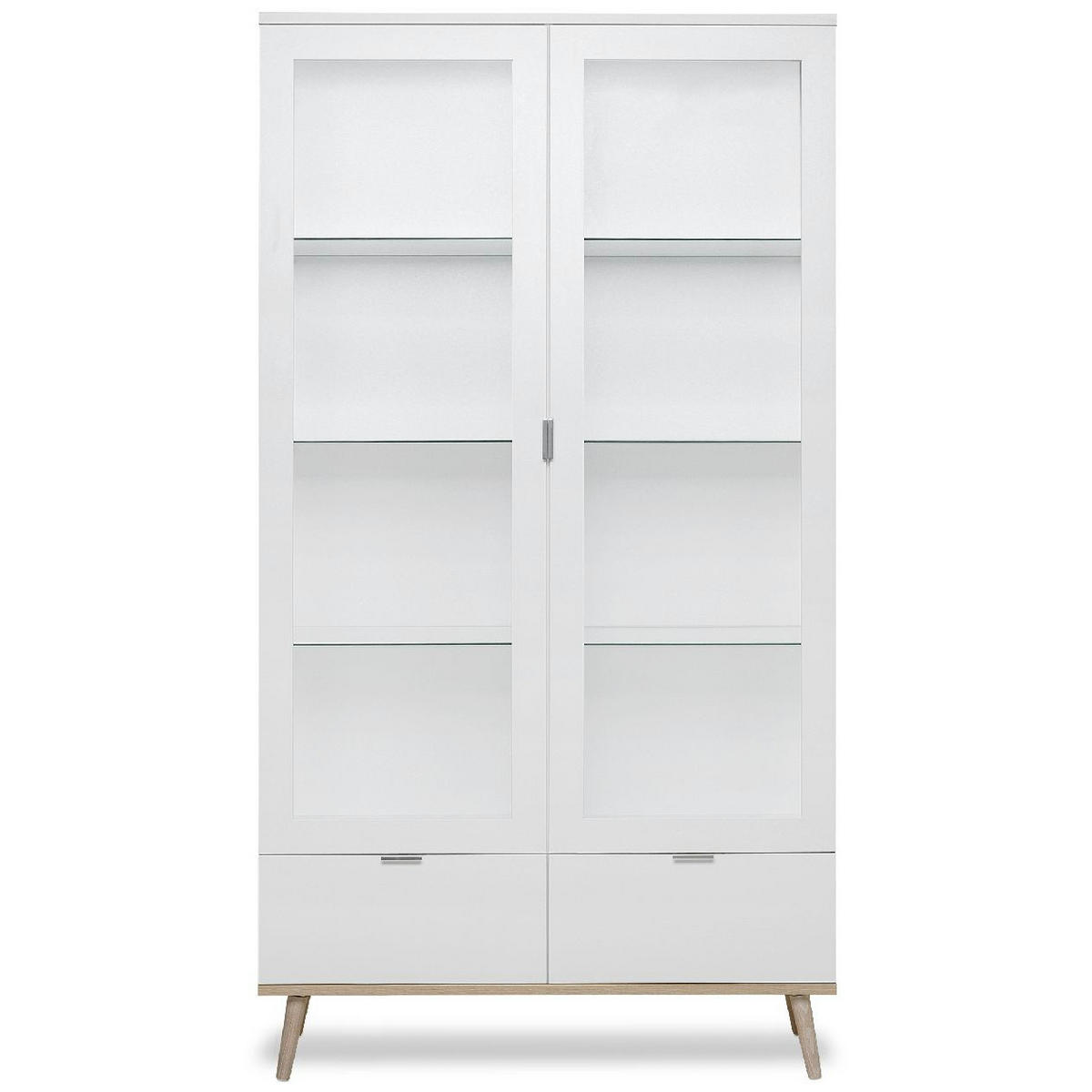 VITRINE Göteborg 40/100/186 cm - Weiß, Holzwerkstoff (100/186/40cm) - Finori GmbH