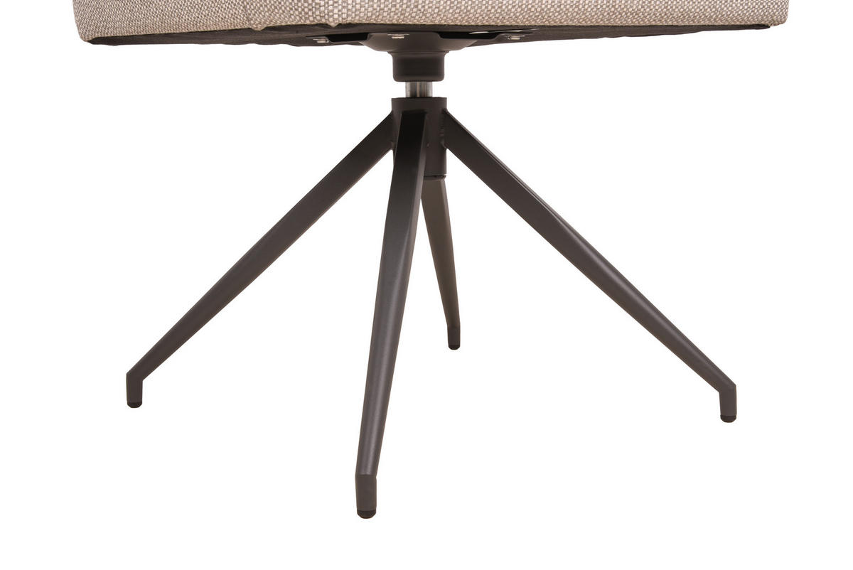 GARTENSTUHL Lisa 2er Set Stahl Hellgrau 94x56x62cm - Hellgrau, Metall (56/94/62cm) - DELUKE
