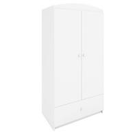 KINDERKLEIDERSCHRANK Basic - Weiß, Holzwerkstoff (90/175/52cm) - RAUMHIRSCH FURNITURE