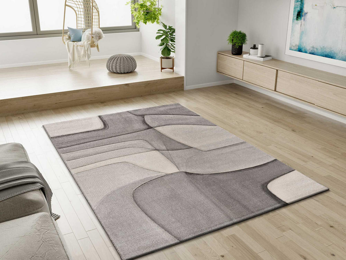 WEBTEPPICH Grau Medel 140/200 cm - Grau, Naturmaterialien/Textil (140/200cm) - Atticgo