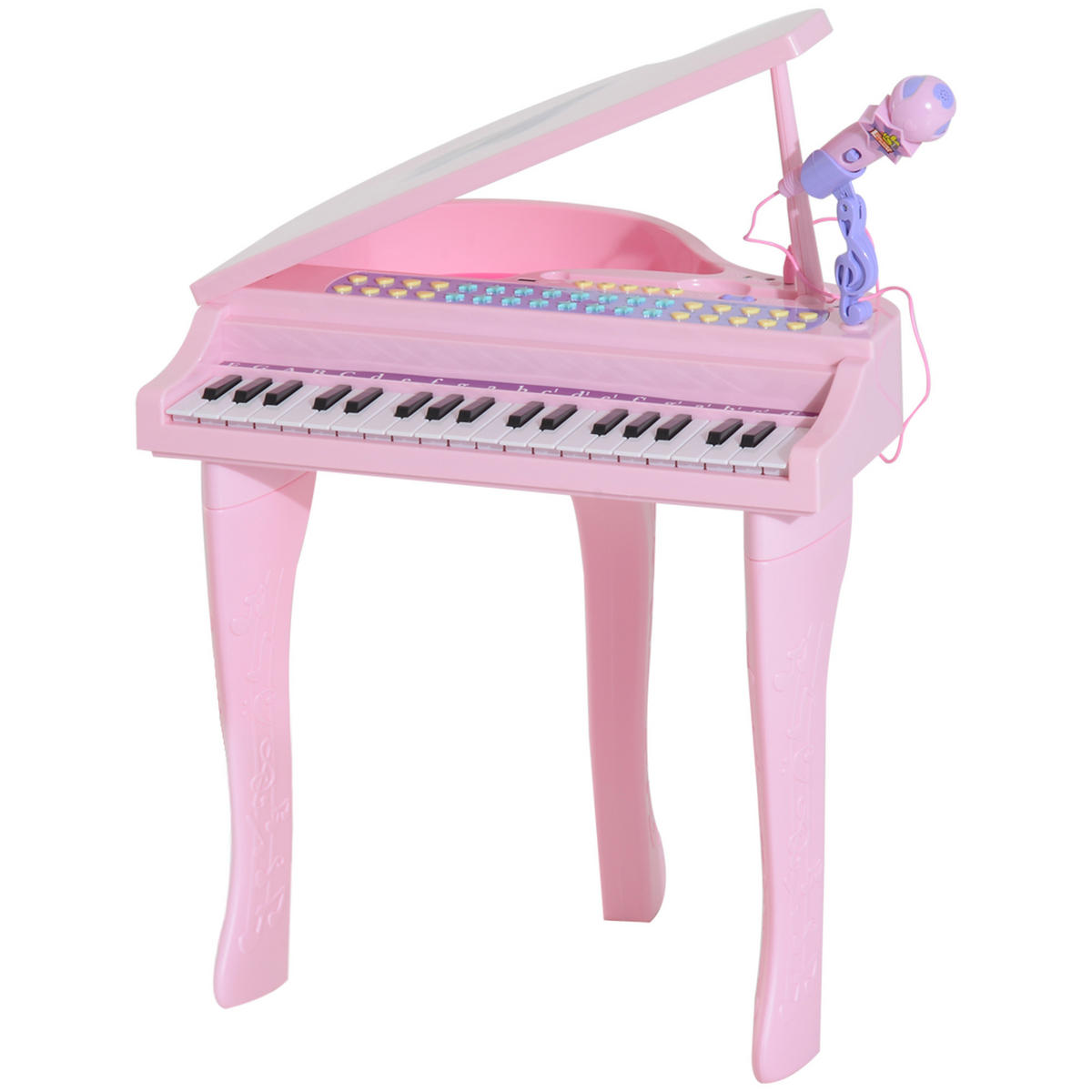 ELEKTRONISCHER FLÜGEL DE-18640 37 Tasten mit Lernlichtern Rosa - Pink, Holzwerkstoff (39/69/48cm) - ComfortXL