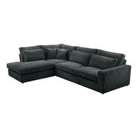 ECKSOFA CAMBO Ohne Schlaffunktion, Dunkelgrau - Dunkelgrau, Textil (314/224cm) - Fedve