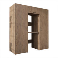 WASCHMASCHINENSCHRANK DUO-II 187cm Breit, 205cm Hoch - Eichefarben, Holzwerkstoff (187/205/67cm)